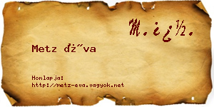 Metz Éva névjegykártya